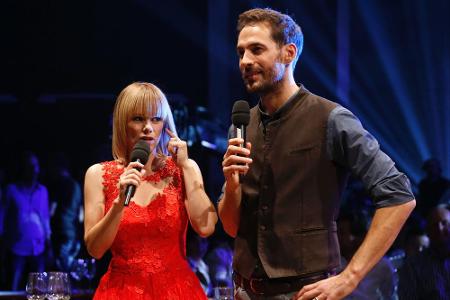 Die Moderatoren Francine Jordi und Alexander Mazza bei der Generalprobe zur ersten Die Moderatoren Francine Jordi und Alexander Mazza bei der Generalprobe zur ersten