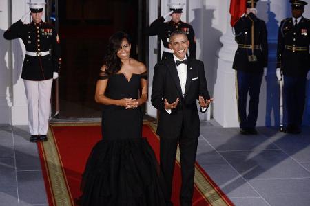 Michelle Obama empfängt zusammen mit ihrem Ehemann Barack Obama den chinesischen Staatspräsidenten und seine Frau Michelle Obama empfängt zusammen mit ihrem Ehemann Barack Obama den chinesischen Staatspräsidenten und seine Frau