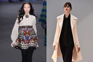 Die Designer setzen im Herbst/Winter 2015 unterschiedliche Prioritäten: Während Anna Sui auf Folklore setzt (links), steht b...