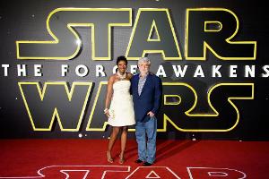 "Star Wars"-Erfinder George Lucas und Mellody Hobson bei der Europa-Premiere in London