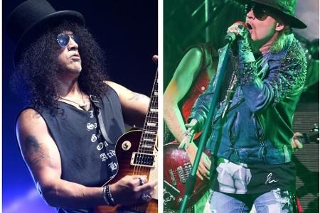 Stehen Slash (l.) und Axl Rose bald wieder gemeinsam auf der Bühne? Stehen Slash (l.) und Axl Rose bald wieder gemeinsam auf der Bühne?