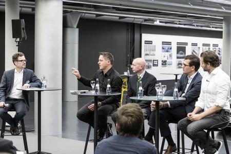Experten-Quartett, von rechts: Andre Kemper, Dr. Jens Thiemer, Prof. Dr. Harald Jossé und Gordon Wagener