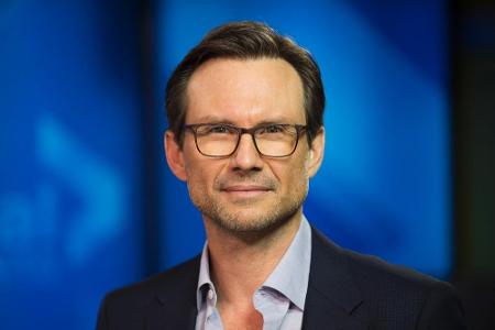 Christian Slater bei einem Fernsehauftritt im September Christian Slater bei einem Fernsehauftritt im September
