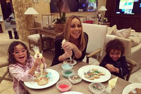 Mariah Carey mit ihren Kindern Monroe und Moroccan Mariah Carey mit ihren Kindern Monroe und Moroccan