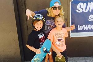 Britney Spears mit ihren Söhnen Sean Preston (l.) und Jayden James