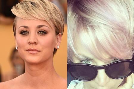 Kaley Cuoco im gewohnt blonden Look und mit pinken Akzenten Kaley Cuoco im gewohnt blonden Look und mit pinken Akzenten