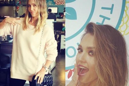 Jessica Alba ist sichtlich glücklich mit ihrer neuen Haarpracht