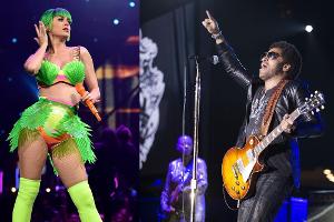 Katy Perry und Lenny Kravitz gemeinsam beim Superbowl