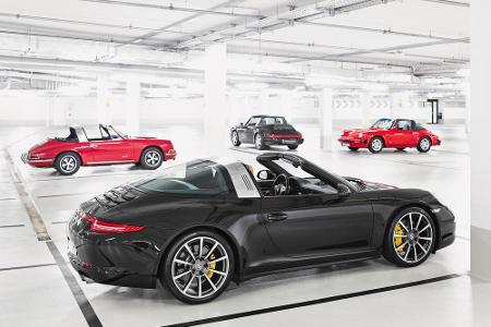 Der neue Targa im Kreis seiner Ahnen