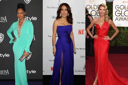 Stars im Farbrausch: Garcelle Beauvais, Salma Hayek und Heidi Klum (v.li.)