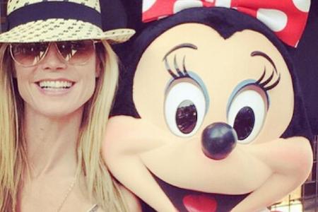 Zwei begehrte Damen: Heidi Klum und Minnie Maus Zwei begehrte Damen: Heidi Klum und Minnie Maus