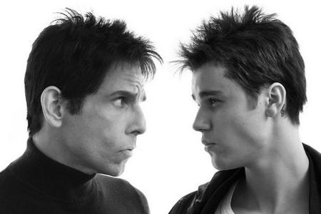 Spielt Justin Bieber (re.) mit Ben Stiller (li.) in Spielt Justin Bieber (re.) mit Ben Stiller (li.) in