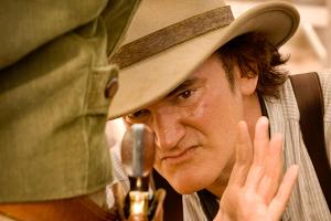 Regisseur Quentin Tarantino am Set von "Django Unchained"