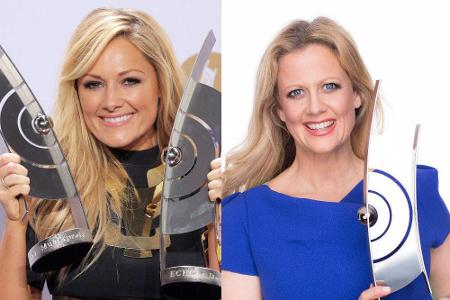 Frau mit Echo: Helene Fischer und Barbara Schöneberger (re.) Frau mit Echo: Helene Fischer und Barbara Schöneberger (re.)