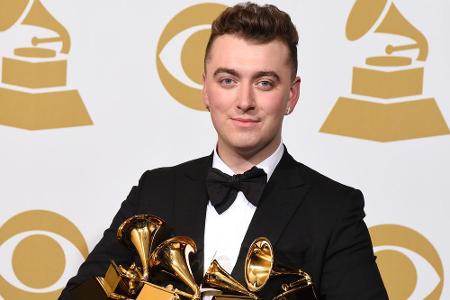 Bei der diesjährigen Grammy-Verleihung hat Sam Smith viermal gewonnen Bei der diesjährigen Grammy-Verleihung hat Sam Smith viermal gewonnen