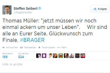 WM-Halbfinale, Twitter, Regierungssprecher