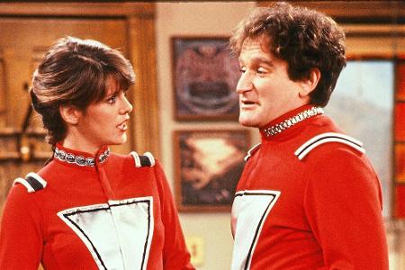 Robin Williams und Pam Dawber als Mork und Mindy in 