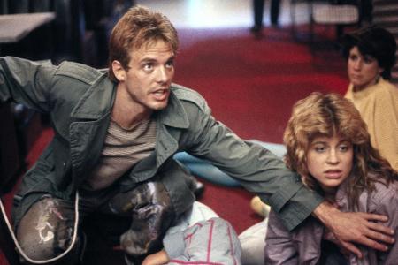Kyle Reese (Michael Biehn) und Sarah Connor (Linda Hamilton) auf der Flucht vor dem Terminator
