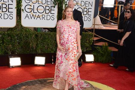 Drew Barrymore hochschwanger in einem traumhaften Rosenkleid bei den Golden Globe Awards