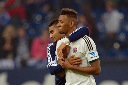 Nach dem Spiel haben sich Kevin-Prince (l.) und Jerome Boateng wieder lieb Nach dem Spiel haben sich Kevin-Prince (l.) und Jerome Boateng wieder lieb
