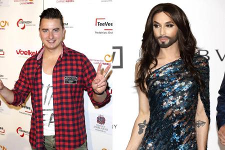 Andreas Gabalier (l.) und Conchita Wurst bald in der Andreas Gabalier (l.) und Conchita Wurst bald in der