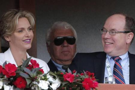 Die werdenden Eltern Charlène und Albert strahlen Die werdenden Eltern Charlène und Albert strahlen