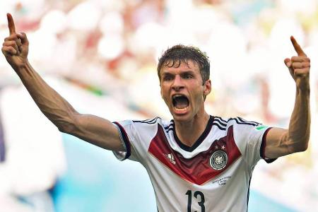 In Brasilien hatte Thomas Müller bisher drei Mal Grund zum Jubeln In Brasilien hatte Thomas Müller bisher drei Mal Grund zum Jubeln