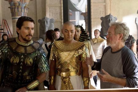 Christian Bale, Joel Edgerton und Regisseur Ridley Scott am Set Christian Bale, Joel Edgerton und Regisseur Ridley Scott am Set