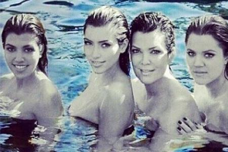 Der Kardashian-Clan kann sich Oben ohne sehen lassen Der Kardashian-Clan kann sich Oben ohne sehen lassen