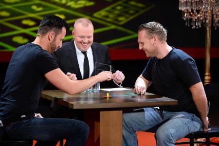 Michael Wendler unterlag auch bei den Geschicklichkeitsspielen meist