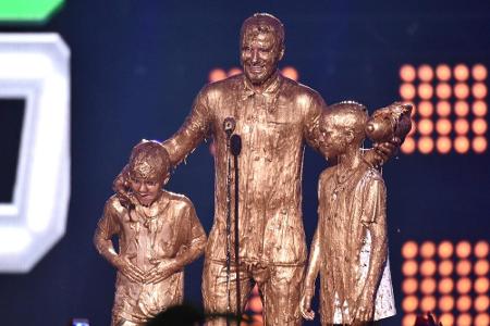 David Beckham und seine Söhne bei den David Beckham und seine Söhne bei den