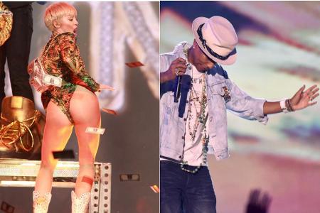 Miley Cyrus tanzt mit Pharrell Williams im Video zu Miley Cyrus tanzt mit Pharrell Williams im Video zu