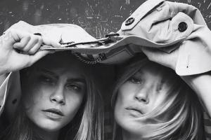 Kate Moss und Cara Delevingne zusammen vor der Kamera