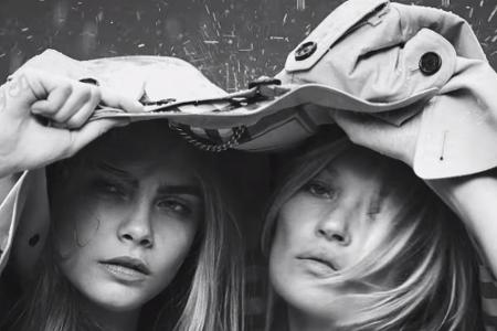 Kate Moss und Cara Delevingne werben für Burberry Kate Moss und Cara Delevingne werben für Burberry