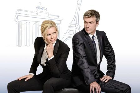 Es funkt zwischen den beiden Staatschefs, gespielt von Veronica Ferres und Philippe Caroit Es funkt zwischen den beiden Staatschefs, gespielt von Veronica Ferres und Philippe Caroit
