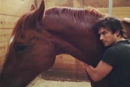 Ian Somerhalder mit seinem Pferd Ian Somerhalder mit seinem Pferd