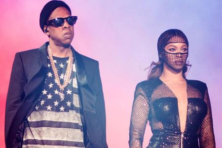 Jay Z und Beyoncé gemeinsam auf der Bühne Jay Z und Beyoncé gemeinsam auf der Bühne