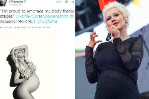Hochschwanger: Christina Aguilera posiert für sexy Nackt-Fotos