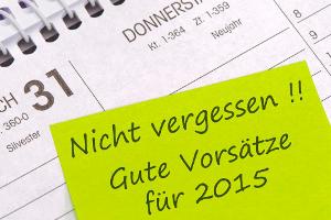 So klappt es 2015 mit den guten Vorsätzen