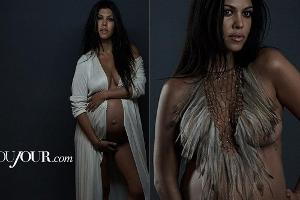 Schwanger und splitternackt: Kourtney Kardashian zeigt ihre Kugel