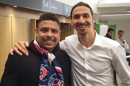 Ronaldo (l.) stattete Zlatan Ibrahimovic einen Besuch ab Ronaldo (l.) stattete Zlatan Ibrahimovic einen Besuch ab