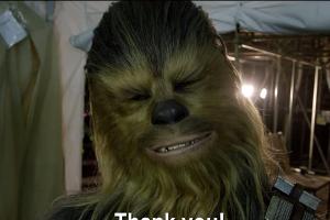 "Star Wars"-Kampagne: R2-D2 und Chewbacca sagen Danke
