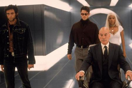 Professor X (Patrick Stewart) und seine X-Men: Wolverine (Hugh Jackman), Cyclops (James Marsden) und Storm (Halle Berry) Professor X (Patrick Stewart) und seine X-Men: Wolverine (Hugh Jackman), Cyclops (James Marsden) und Storm (Halle Berry)