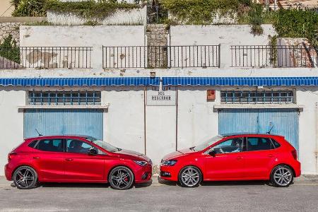 Seat Ibiza 1.0 TSI, VW Polo 1.0 TSI, Seitenansicht