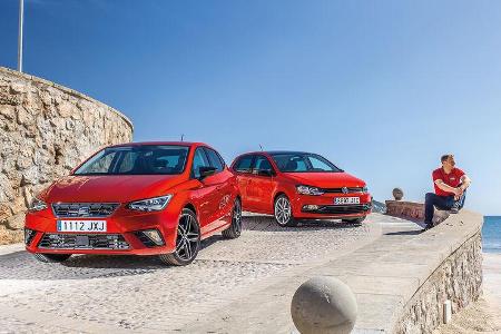 Seat Ibiza 1.0 TSI, VW Polo 1.0 TSI, Frontansicht