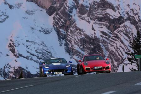 Chevrolet Corvette Grand Sport, Porsche 911 Carrera GTS, Frontansicht