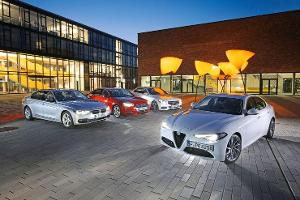 Alfa Giulia, Audi A4, BMW 3er und Mercedes C-Klasse