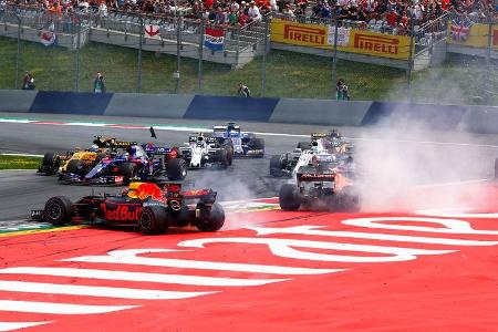 Max Verstappen - Fernando Alonso - Daniil Kvyat - Start - GP Österreich 2017 - Spielberg - Rennen