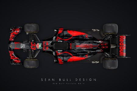 Halo - Formel 1 - Red Bull-Porsche 2018 - Sean Bull-Design