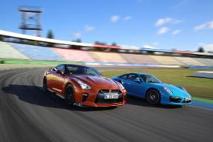 Nissan GT-R (2017) gegen Porsche 911 Turbo im Test
